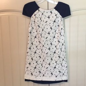 Tibi White/navy lace dress